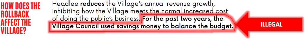 Lie: Revenue growth is limited by Headlee + admission to illegal appropriations
Village of Franklin Michigan headlee override November 8 tax increase david goldberg pam hansen