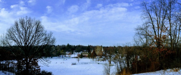 Franklin Village Sledding hill winter