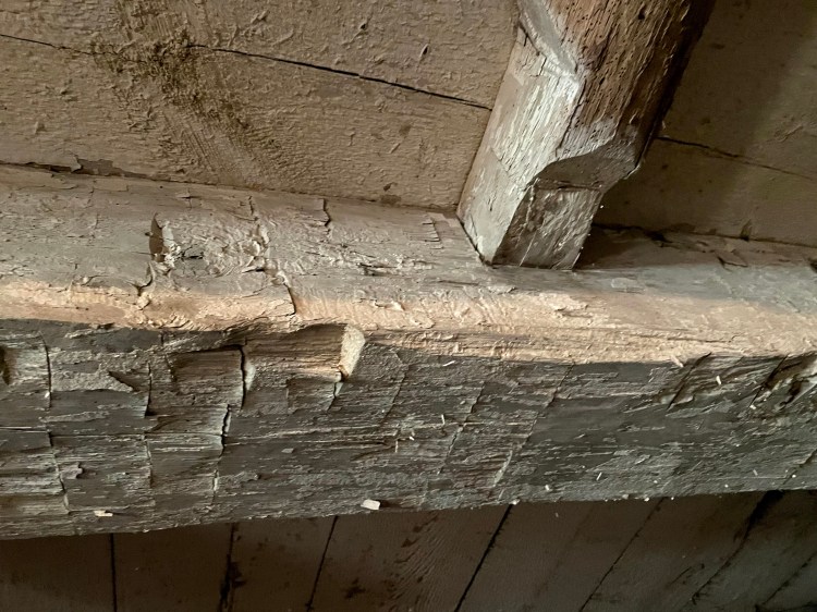 Pickering Farm historic construction hand chiseled.  Franklin mi