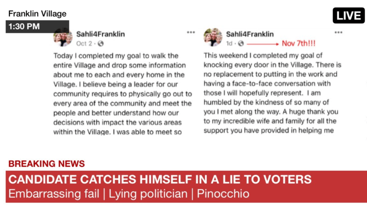 David Sahli Lies to villagers