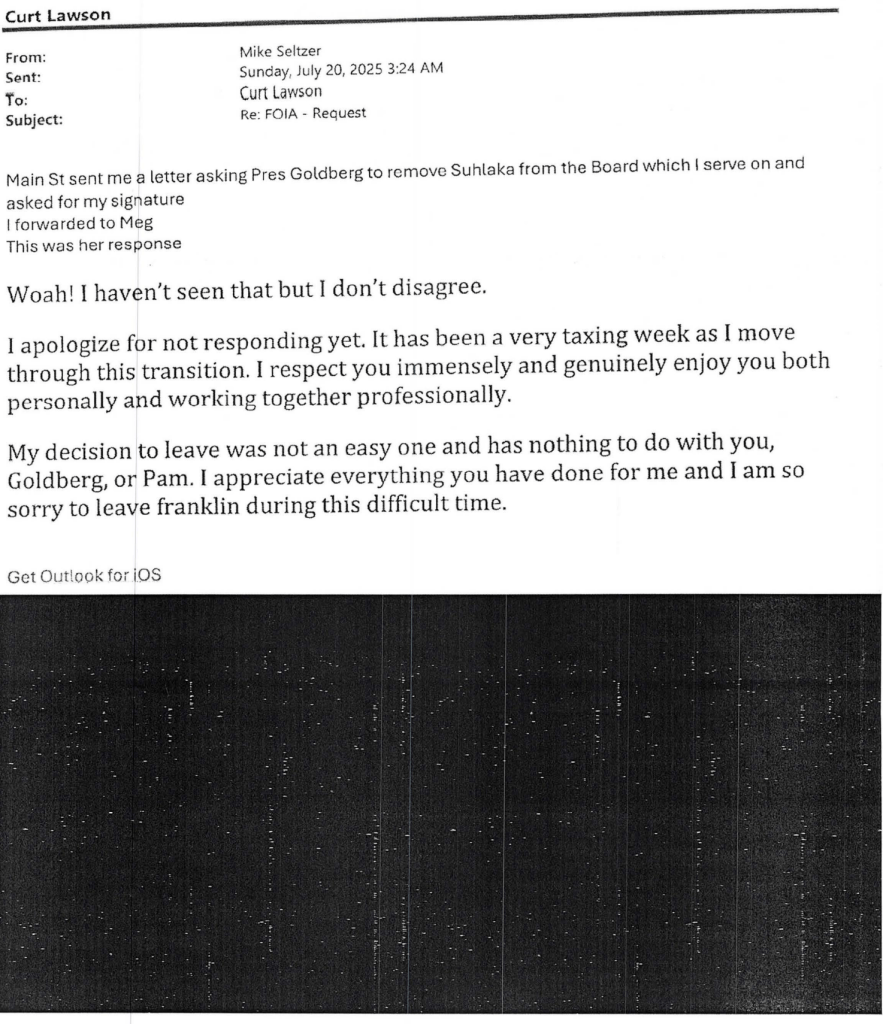 Police chief curt lawson.  Illegal redaction of FOIA letter outlining anglina sulaka's combative and hostile behavior